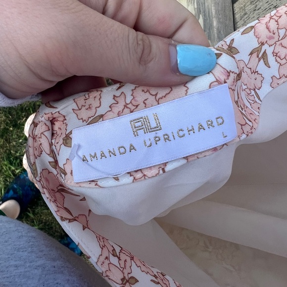 Amanda Uprichard Pink Floral Halter Mini Dress - Picture 3 of 3